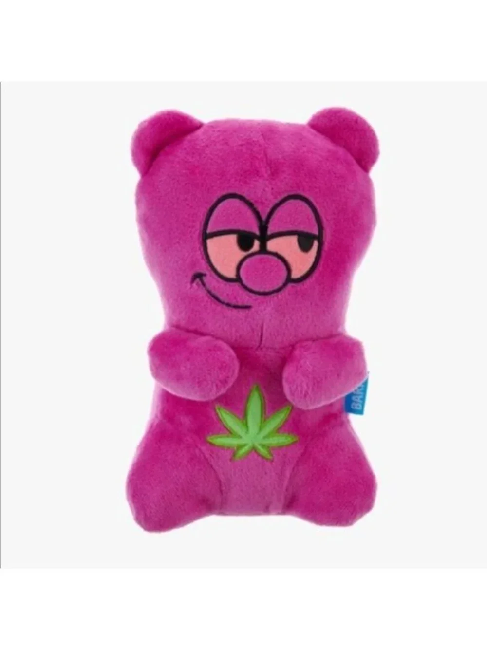 Bark 420 dog Chew toy Pink Heady teddy bear crinkle squeaker Plush Gift New